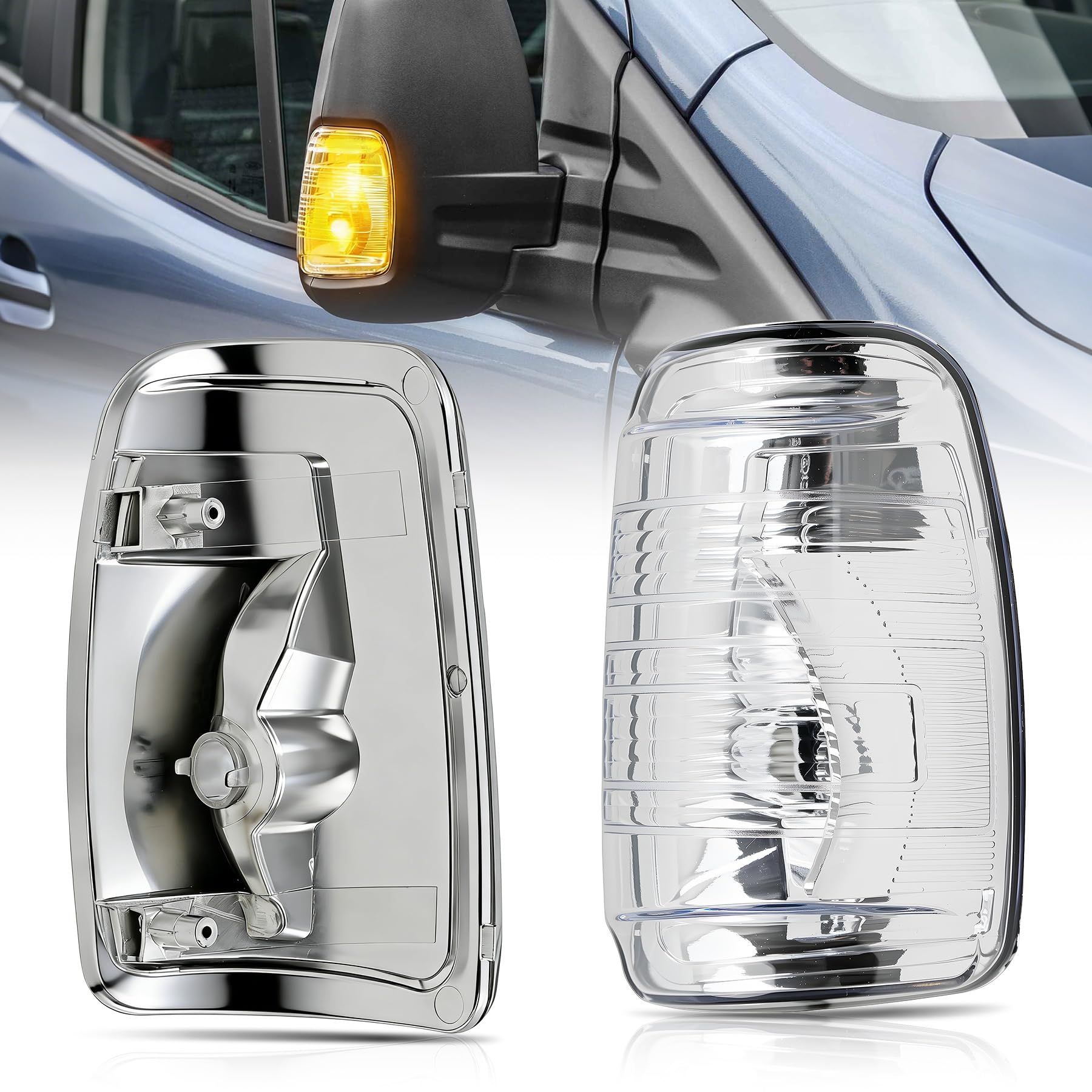 Amazon.com: Convitex Passenger Mirror Light Cover for Ford Transit